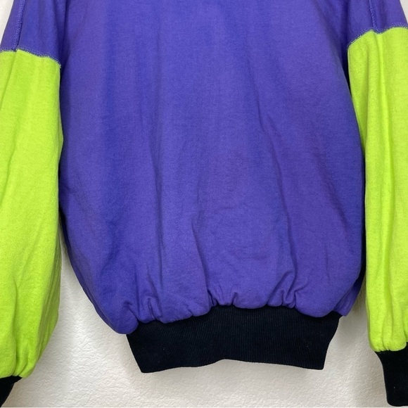 VTG 80’s 90’s color block reversible bomber jacket medium - Picture 10 of 16